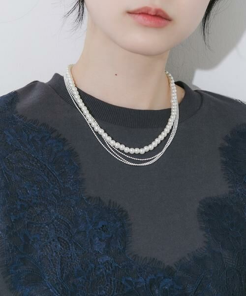 SMELLY / スメリー ネックレス・ペンダント・チョーカー | パールチェーンレイヤードネックレス | 詳細2