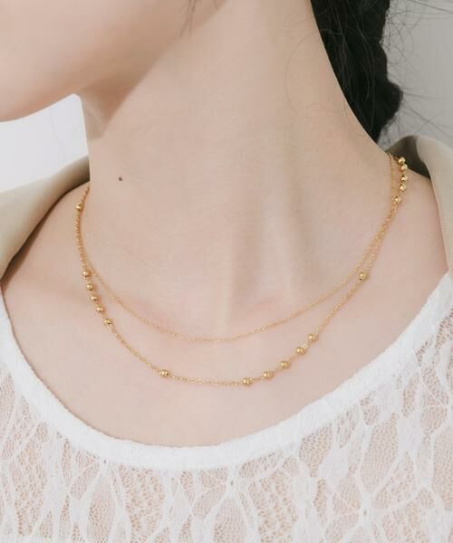 SMELLY / スメリー ネックレス・ペンダント・チョーカー | ステンレスボールチェーンレイヤードネックレス | 詳細1