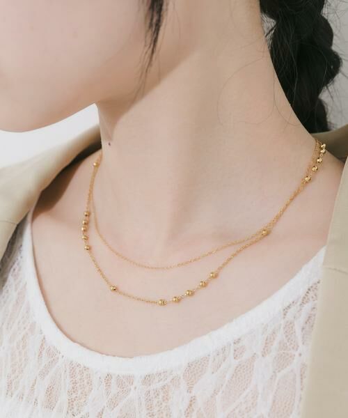 SMELLY / スメリー ネックレス・ペンダント・チョーカー | ステンレスボールチェーンレイヤードネックレス | 詳細2