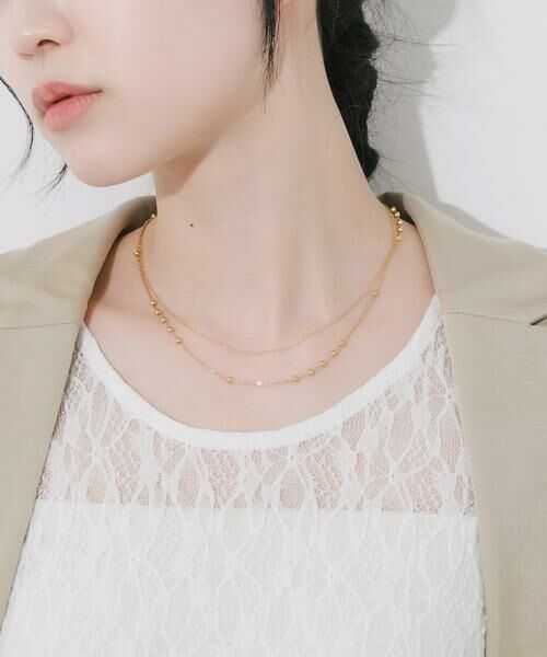 SMELLY / スメリー ネックレス・ペンダント・チョーカー | ステンレスボールチェーンレイヤードネックレス | 詳細3