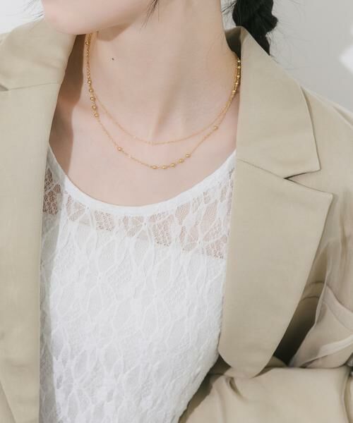 SMELLY / スメリー ネックレス・ペンダント・チョーカー | ステンレスボールチェーンレイヤードネックレス | 詳細4