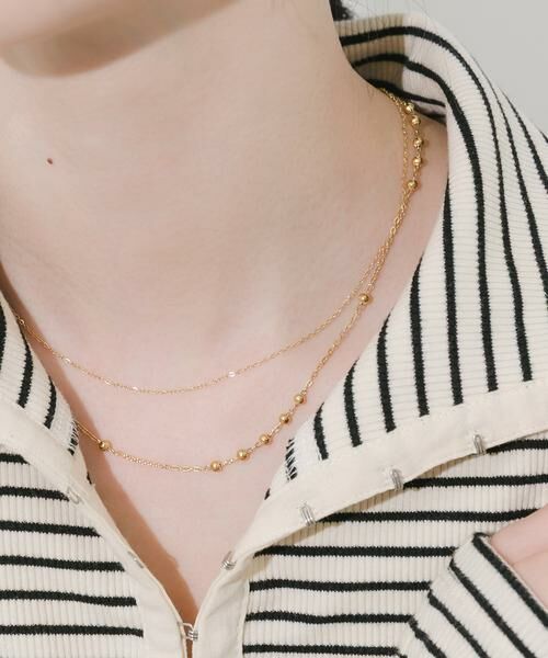 SMELLY / スメリー ネックレス・ペンダント・チョーカー | ステンレスボールチェーンレイヤードネックレス | 詳細5