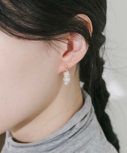 SMELLY / スメリー ピアス・イヤリング | ランダムパールレイヤードピアス | 詳細2