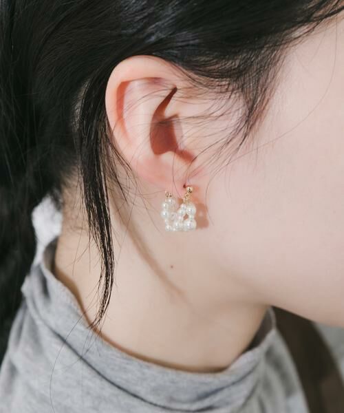 SMELLY / スメリー ピアス・イヤリング | ランダムパールレイヤードピアス | 詳細5
