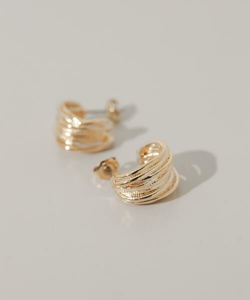 SMELLY / スメリー ピアス・イヤリング | レイヤードラインフープピアス | 詳細1