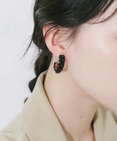 SMELLY / スメリー ピアス・イヤリング | ビーズレースフープイヤリング | 詳細3