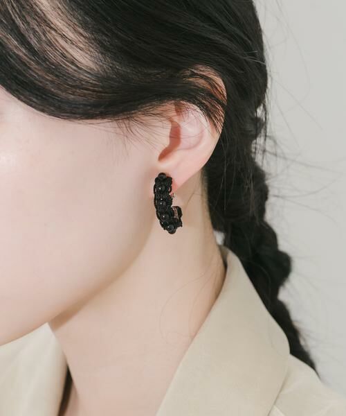 SMELLY / スメリー ピアス・イヤリング | ビーズレースフープイヤリング | 詳細5