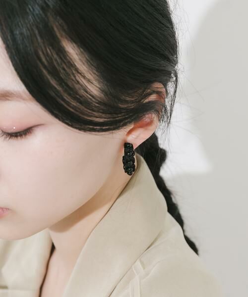 SMELLY / スメリー ピアス・イヤリング | ビーズレースフープイヤリング | 詳細6