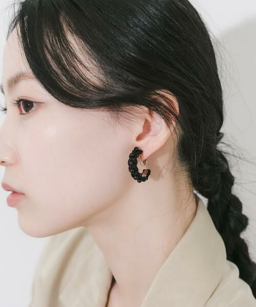 SMELLY / スメリー ピアス・イヤリング | ビーズレースフープイヤリング | 詳細7