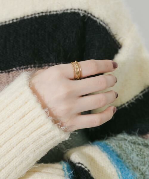 SMELLY / スメリー リング | ステンレスニュアンスウェーブラインリング | 詳細1