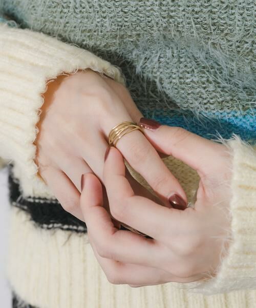 SMELLY / スメリー リング | ステンレスニュアンスウェーブラインリング | 詳細2