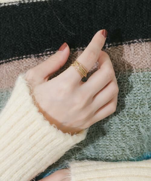 SMELLY / スメリー リング | ステンレスニュアンスウェーブラインリング | 詳細3