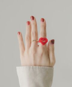 SMELLY / スメリー リング | ハートビーズ2セットリング