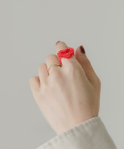 SMELLY / スメリー リング | ハートビーズ2セットリング | 詳細2