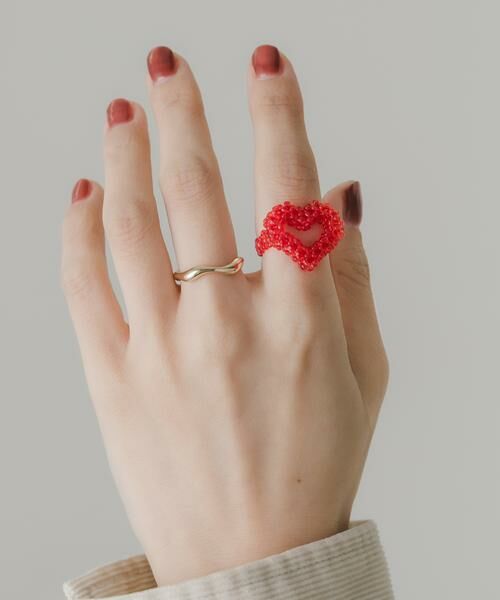SMELLY / スメリー リング | ハートビーズ2セットリング | 詳細4