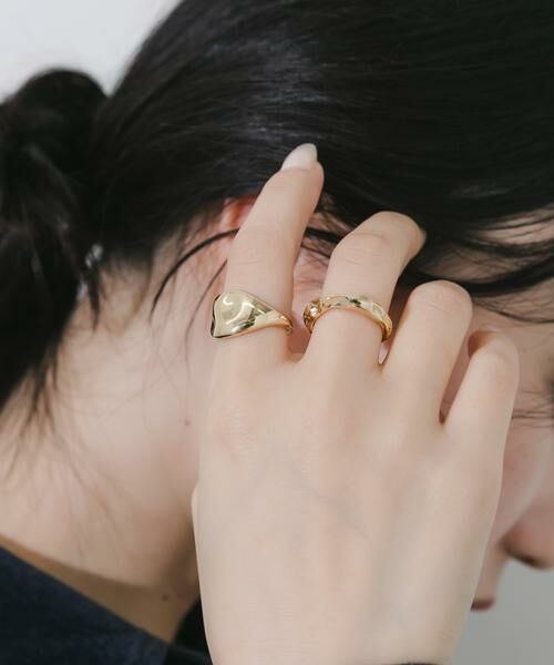 SMELLY / スメリー リング | ニュアンス2セットリング（ゴールド）