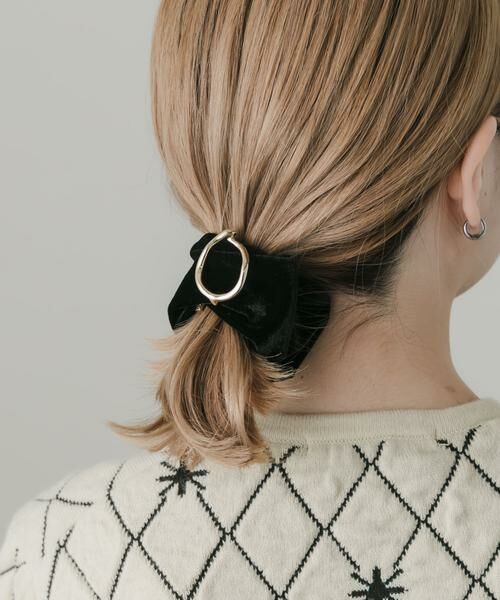 SMELLY / スメリー ヘアアクセサリー | ニュアンスメタルベロアヘアカフ | 詳細2