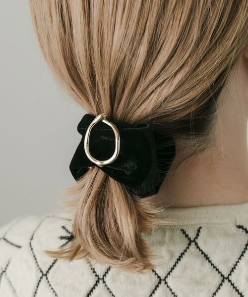 SMELLY / スメリー ヘアアクセサリー | ニュアンスメタルベロアヘアカフ | 詳細3