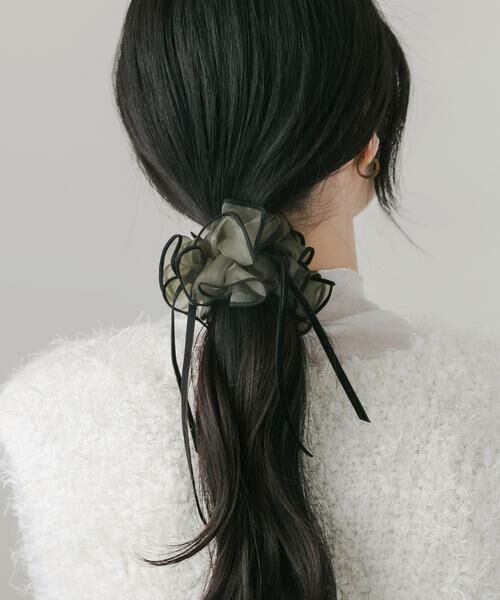 SMELLY / スメリー ヘアアクセサリー | ベロアリボンシアーヘアカフ | 詳細1