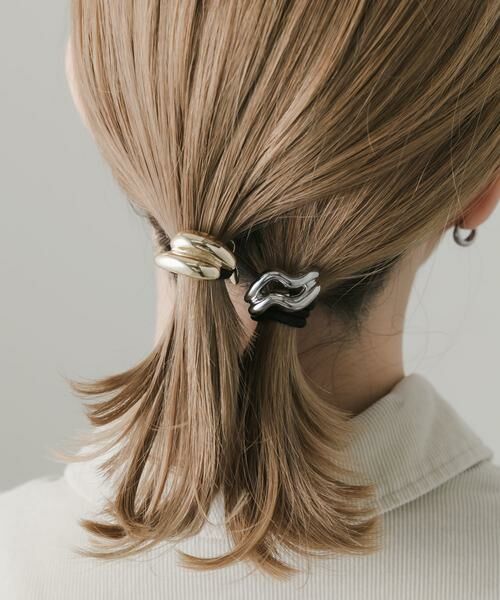 SMELLY / スメリー ヘアゴム・シュシュ | ニュアンスメタル2セットヘアポニー | 詳細1