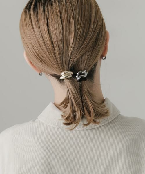 SMELLY / スメリー ヘアゴム・シュシュ | ニュアンスメタル2セットヘアポニー | 詳細3