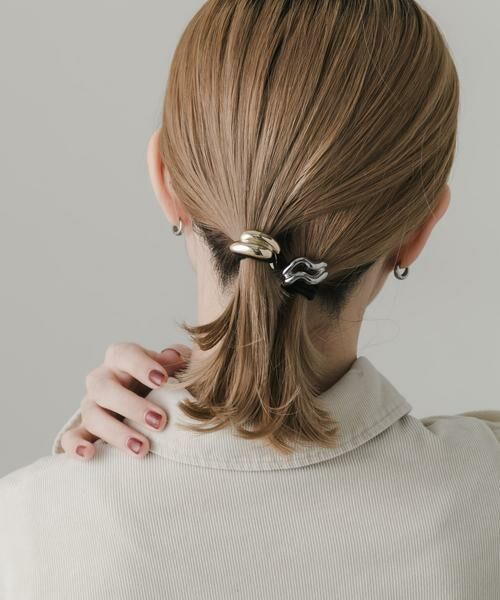 SMELLY / スメリー ヘアゴム・シュシュ | ニュアンスメタル2セットヘアポニー | 詳細4