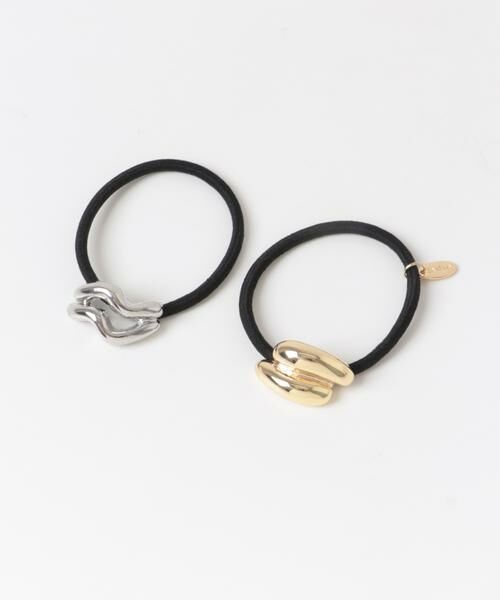 SMELLY / スメリー ヘアゴム・シュシュ | ニュアンスメタル2セットヘアポニー | 詳細5