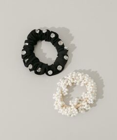 SMELLY / スメリー ヘアゴム・シュシュ | パールビジュー2セットヘアゴム