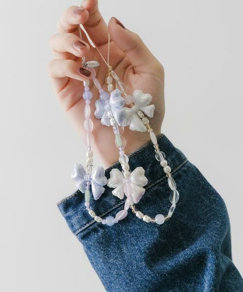 SMELLY / スメリー キーホルダー・ストラップ | リボンモチーフビーズストラップ | 詳細1