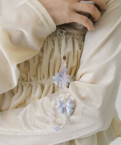SMELLY / スメリー キーホルダー・ストラップ | リボンモチーフビーズストラップ | 詳細5