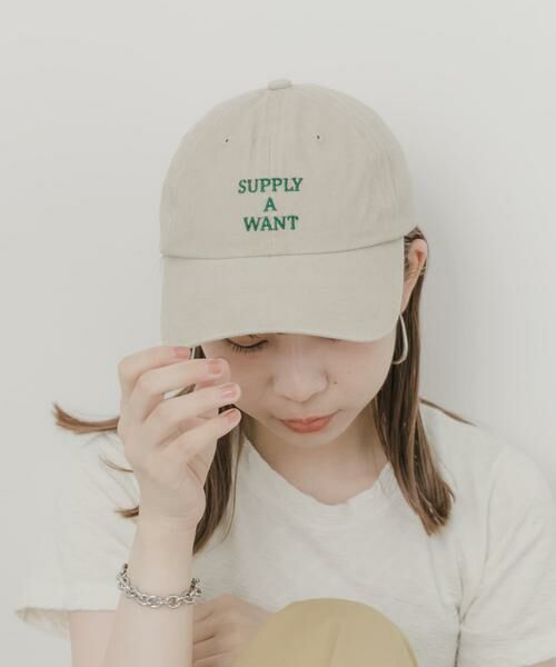 SMELLY / スメリー キャップ | ウォッシュドロゴキャップ（ベージュ）