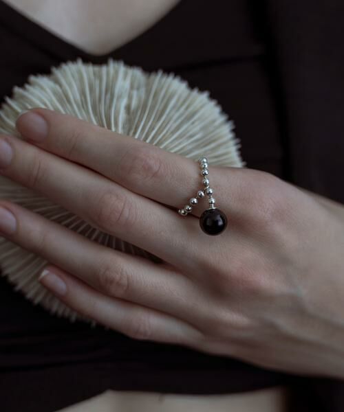 SMELLY / スメリー リング | SMELLY so’　onyx ball chain ring | 詳細2