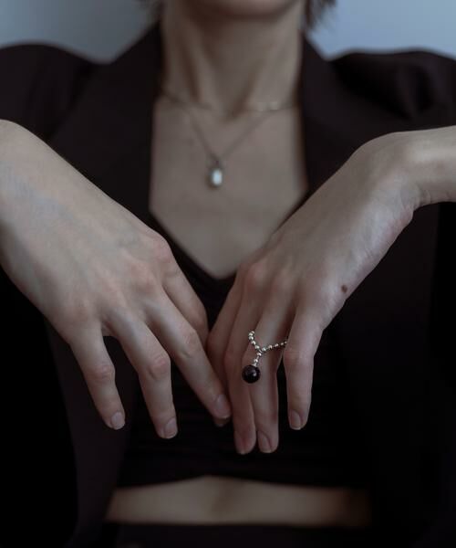 SMELLY / スメリー リング | SMELLY so’　onyx ball chain ring | 詳細4