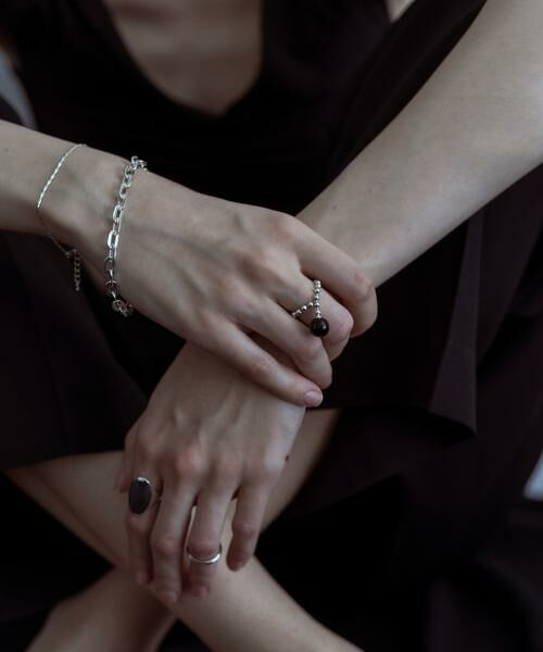 SMELLY / スメリー リング | SMELLY so’　onyx ball chain ring | 詳細5