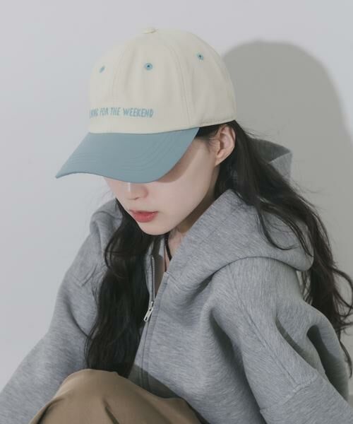 SMELLY / スメリー キャップ | weekendバイカラーキャップ（アイボリー）