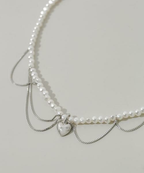 SMELLY / スメリー ネックレス・ペンダント・チョーカー | ハートレイヤードパールマンテルネックレス | 詳細1