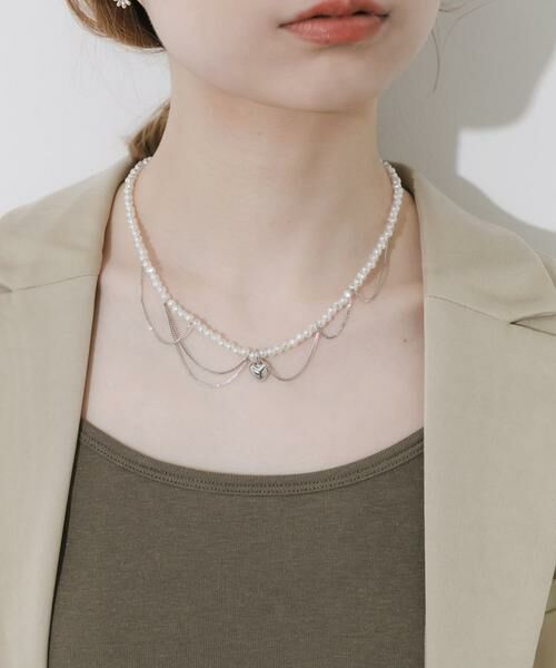 SMELLY / スメリー ネックレス・ペンダント・チョーカー | ハートレイヤードパールマンテルネックレス | 詳細2