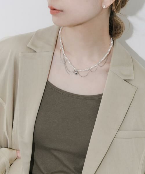 SMELLY / スメリー ネックレス・ペンダント・チョーカー | ハートレイヤードパールマンテルネックレス | 詳細5
