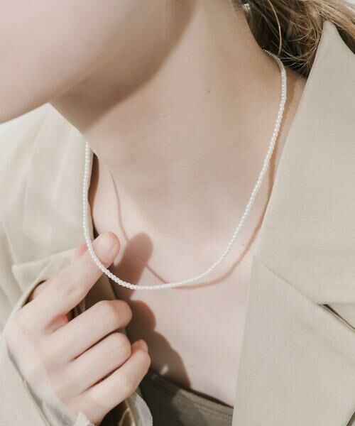 SMELLY / スメリー ネックレス・ペンダント・チョーカー | ステンレスパールネックレス（ホワイト）