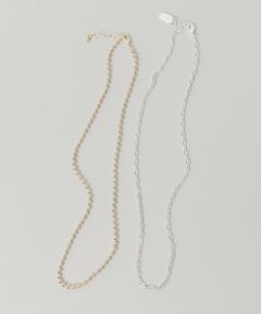 SMELLY / スメリー ネックレス・ペンダント・チョーカー | コンビカラーチェーン2セットネックレス