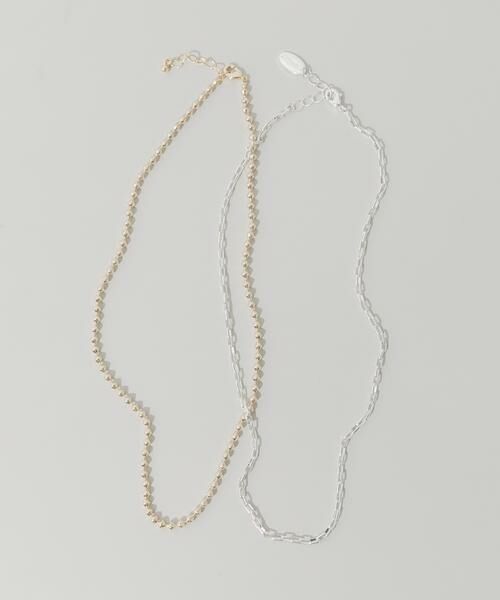 SMELLY / スメリー ネックレス・ペンダント・チョーカー | コンビカラーチェーン2セットネックレス | 詳細1