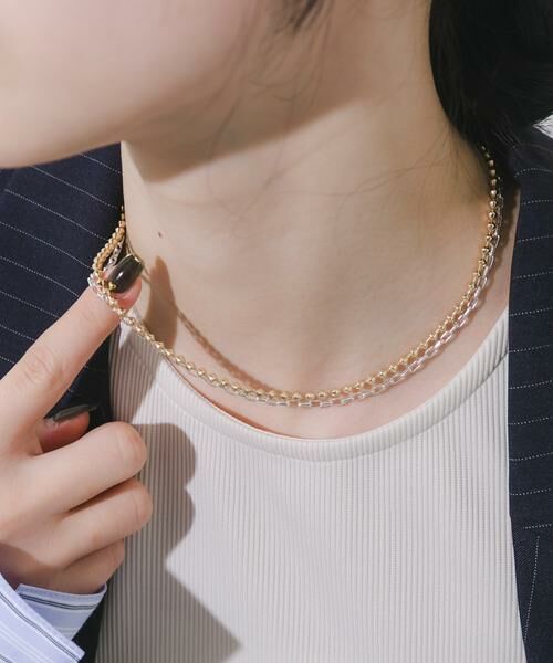 SMELLY / スメリー ネックレス・ペンダント・チョーカー | コンビカラーチェーン2セットネックレス | 詳細3