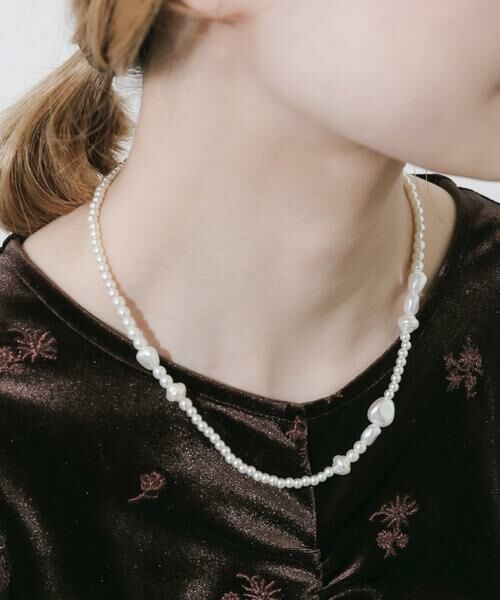 SMELLY / スメリー ネックレス・ペンダント・チョーカー | ミックスパールネックレス（ホワイト）