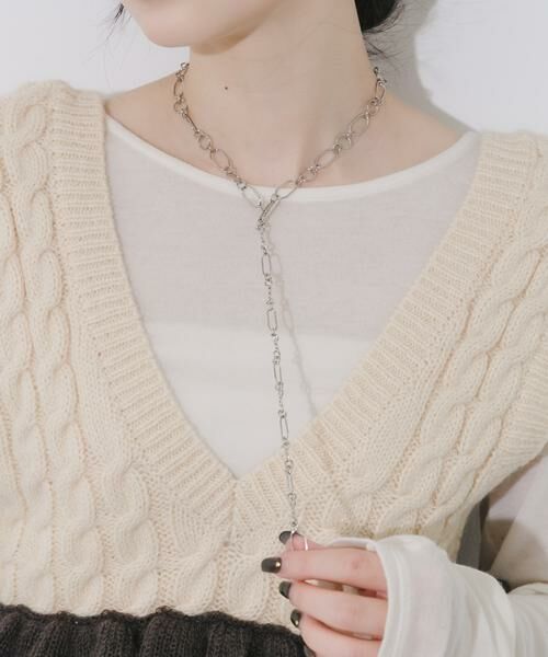 SMELLY / スメリー ネックレス・ペンダント・チョーカー | ミックスチェーンYネックレス（シルバー）
