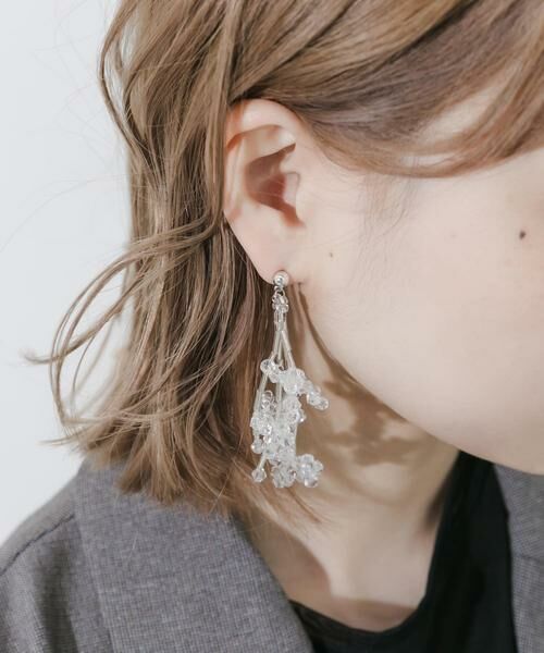 SMELLY / スメリー ピアス・イヤリング | クリアビーズボリュームシャワーピアス | 詳細2
