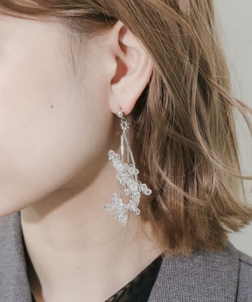 SMELLY / スメリー ピアス・イヤリング | クリアビーズボリュームシャワーピアス | 詳細5