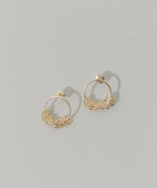 SMELLY / スメリー ピアス・イヤリング | スプリングフープピアス（ゴールド）