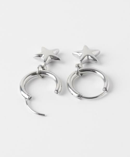 SMELLY / スメリー ピアス・イヤリング | ステンレススターチャームフープピアス | 詳細5