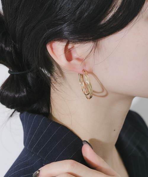 SMELLY / スメリー ピアス・イヤリング | レイヤードフープピアス | 詳細3
