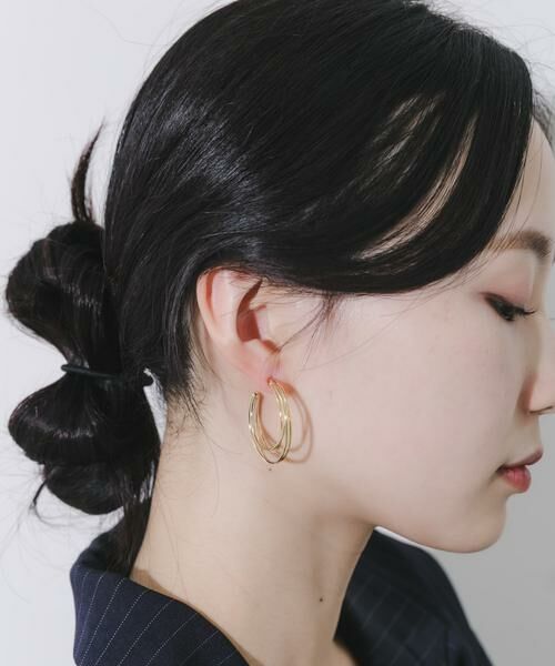 SMELLY / スメリー ピアス・イヤリング | レイヤードフープピアス | 詳細4